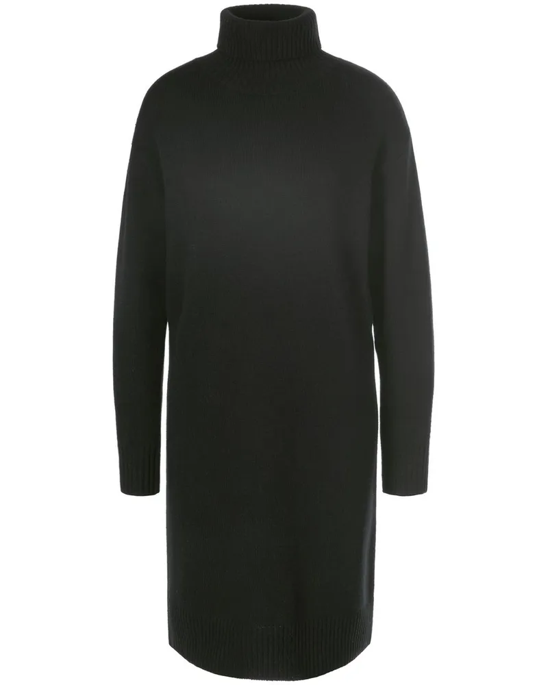 Peter Hahn Rollkragen-Strickkleid  schwarz Schwarz