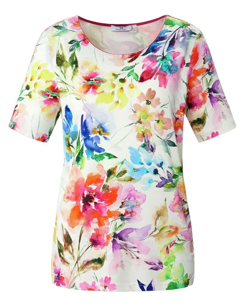 Peter Hahn Rundhals-Shirt  mehrfarbig Mehrfarbig
