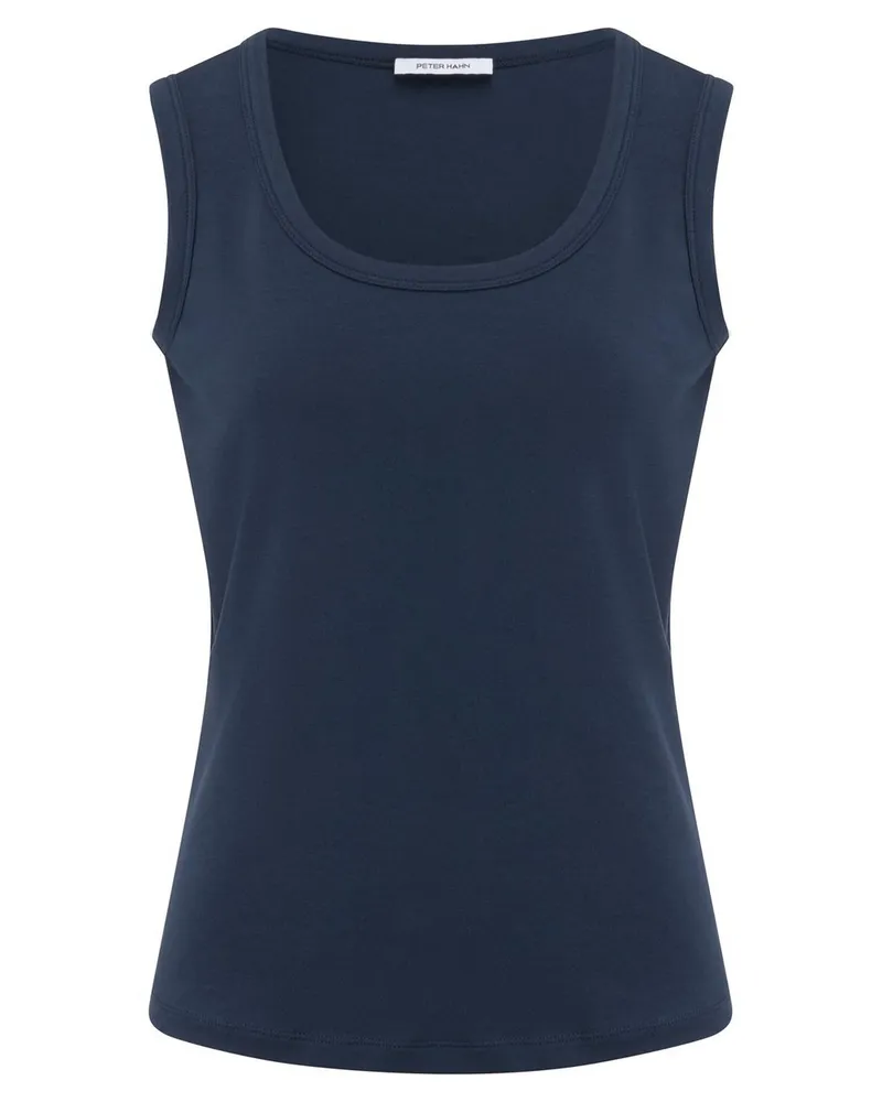 Peter Hahn Rundhals-Top  blau Blau