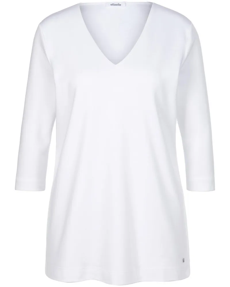 Efixelle V-Shirt 3/4-Arm  weiss Weiss
