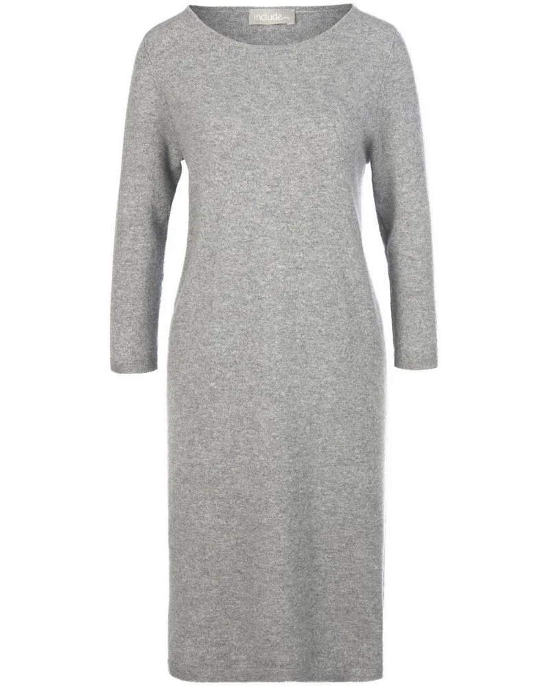 Include Strickkleid Schurwolle und Kaschmir  grau Grau