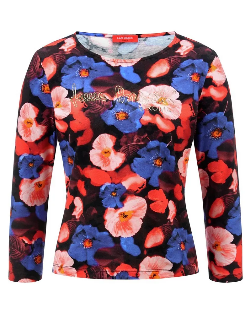 Laura Biagiotti Rundhals-Shirt 3/4-Arm  mehrfarbig Mehrfarbig