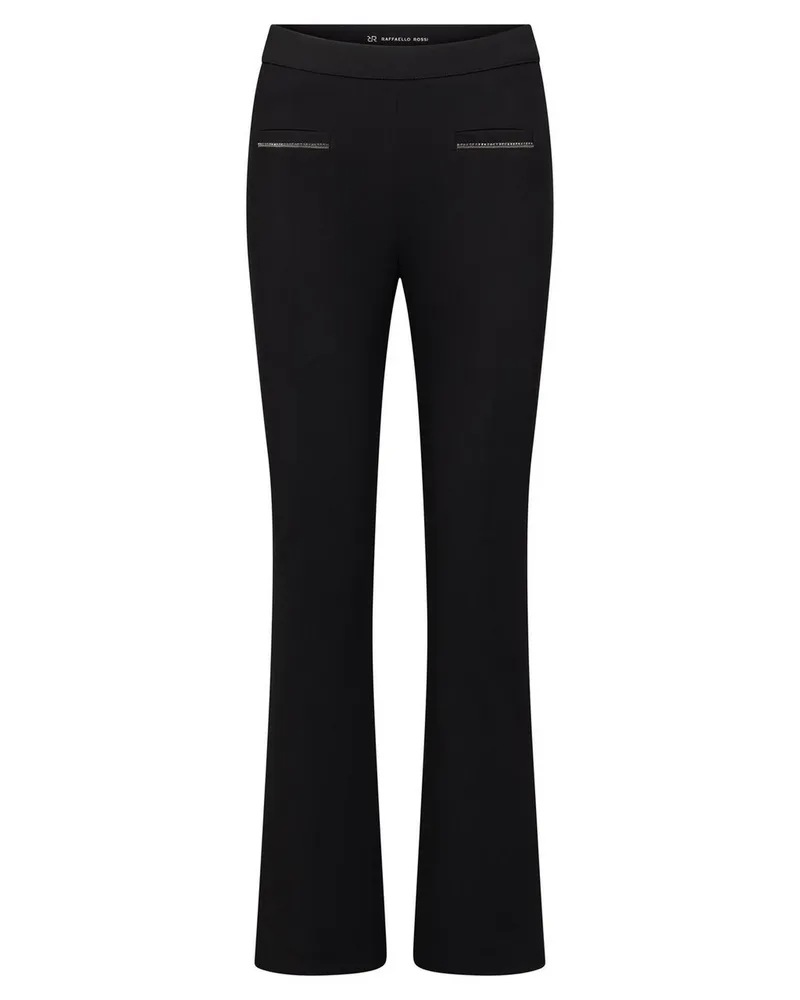 RAFFAELLO ROSSI  Knöchellange Slim Fit-Hose  schwarz Schwarz