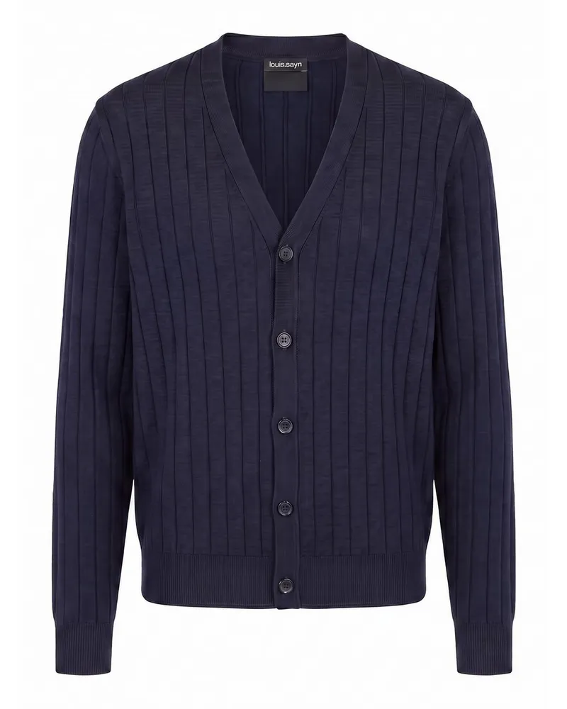Louis Sayn Strickjacke V-Ausschnitt  blau Blau