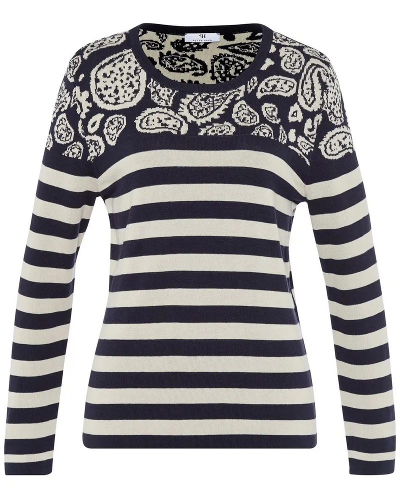 Peter Hahn Rundhals-Pullover  mehrfarbig Mehrfarbig