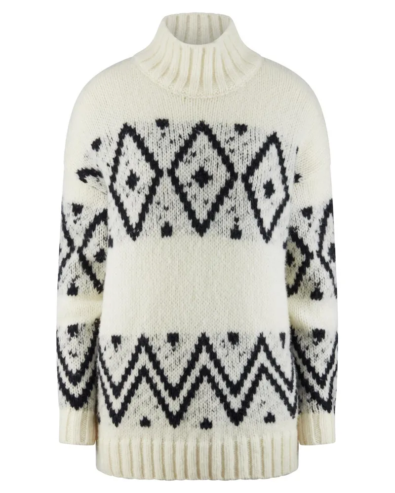 Include Pullover Stehkragen  weiss Weiss