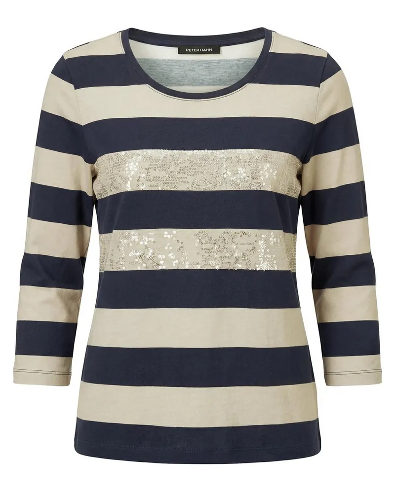 Peter Hahn Rundhals-Shirt  blau Blau