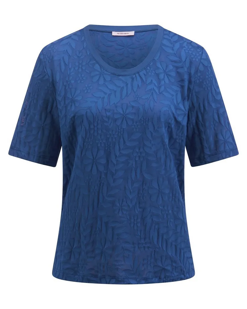 Peter Hahn Rundhals-Shirt  blau Blau