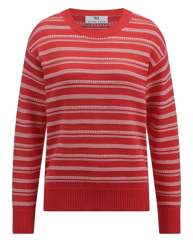 Peter Hahn Rundhals-Pullover  rot Rot