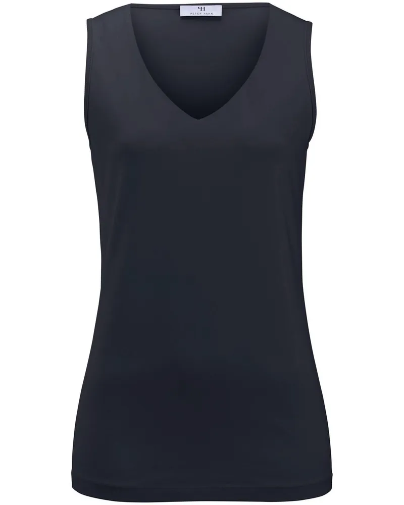 Peter Hahn Jersey-Top V-Ausschnitt  blau Blau