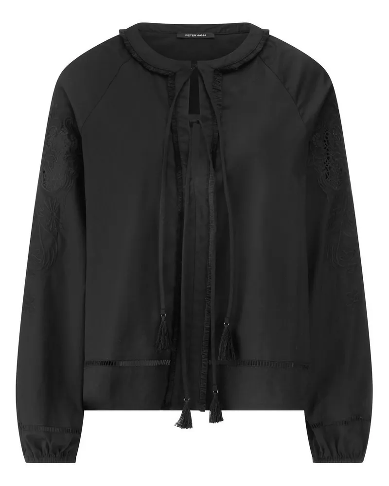 Peter Hahn Bluse  schwarz Schwarz