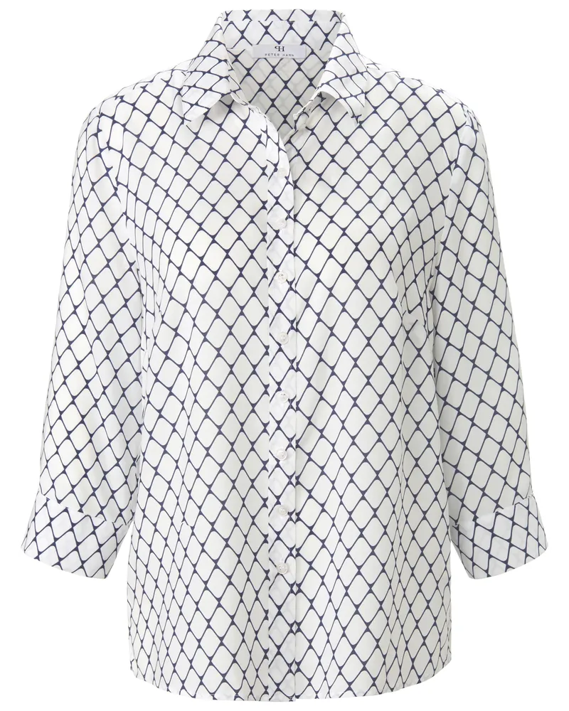 Peter Hahn Bluse 3/4-Arm zum Krempeln  weiss Weiss