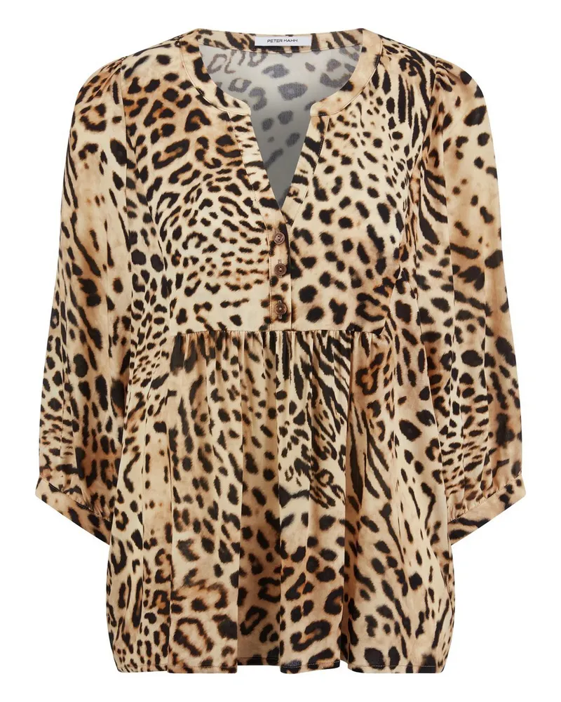 Peter Hahn Bluse V-Öffnung  beige Beige