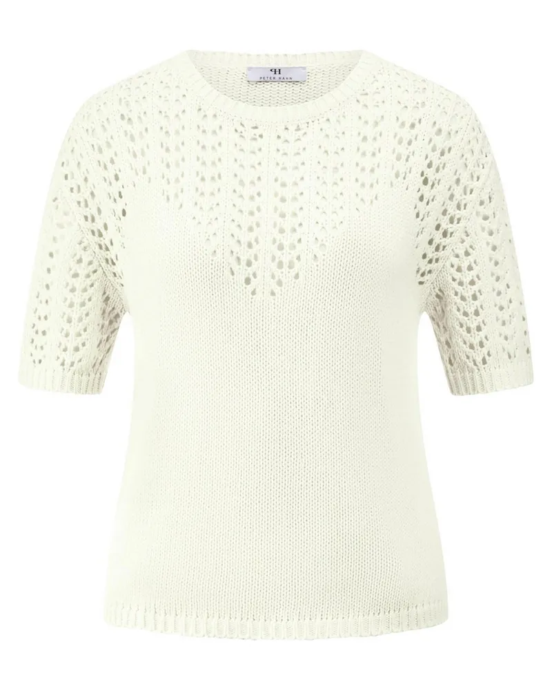 Peter Hahn Rundhals-Pullover  weiss Weiss