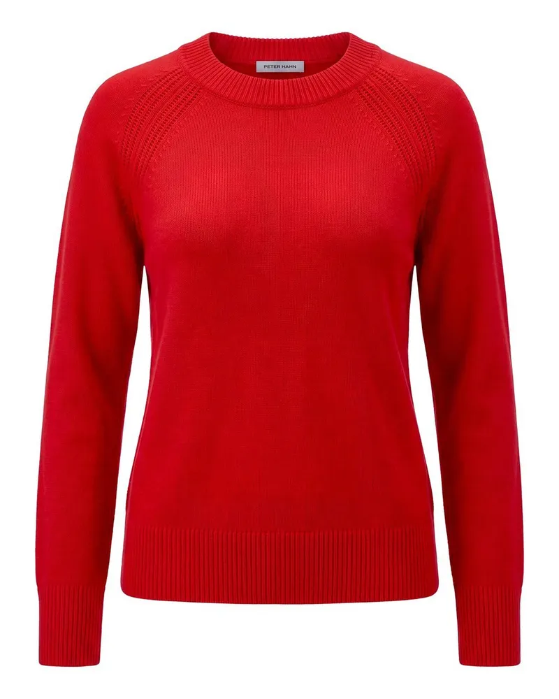 Peter Hahn Rundhals-Pullover  rot Rot
