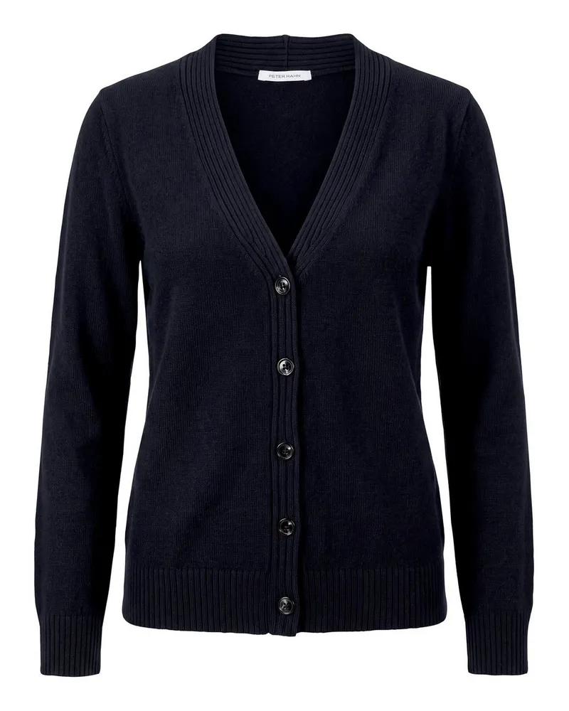 Peter Hahn Strickjacke  blau Blau