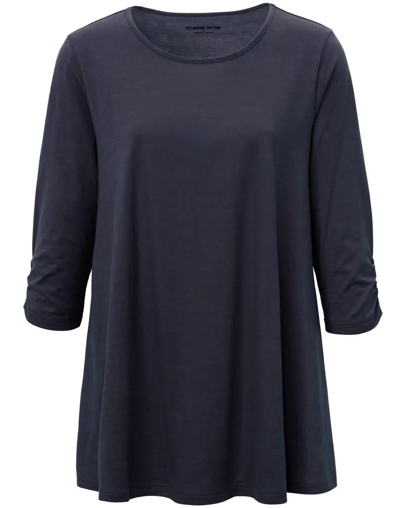 Green Cotton Rundhals-Longshirt Filippa  blau Blau