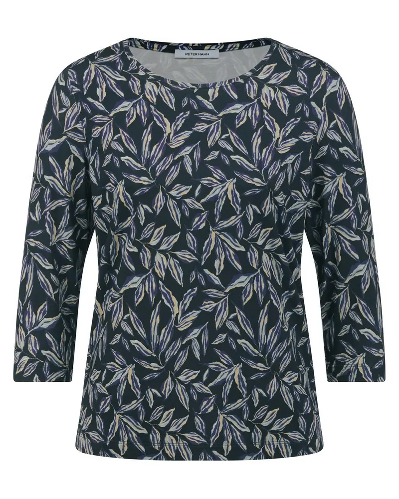 Peter Hahn Rundhals-Shirt 3/4-Arm  blau Blau