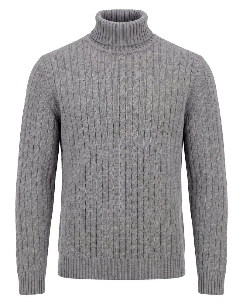 Peter Hahn Rollkragen-Pullover  grau Grau