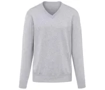 V-Pullover aus 100% Premium-Kaschmir  Cashmere grau
