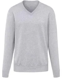 Peter Hahn V-Pullover aus 100% Premium-Kaschmir  Cashmere grau Grau