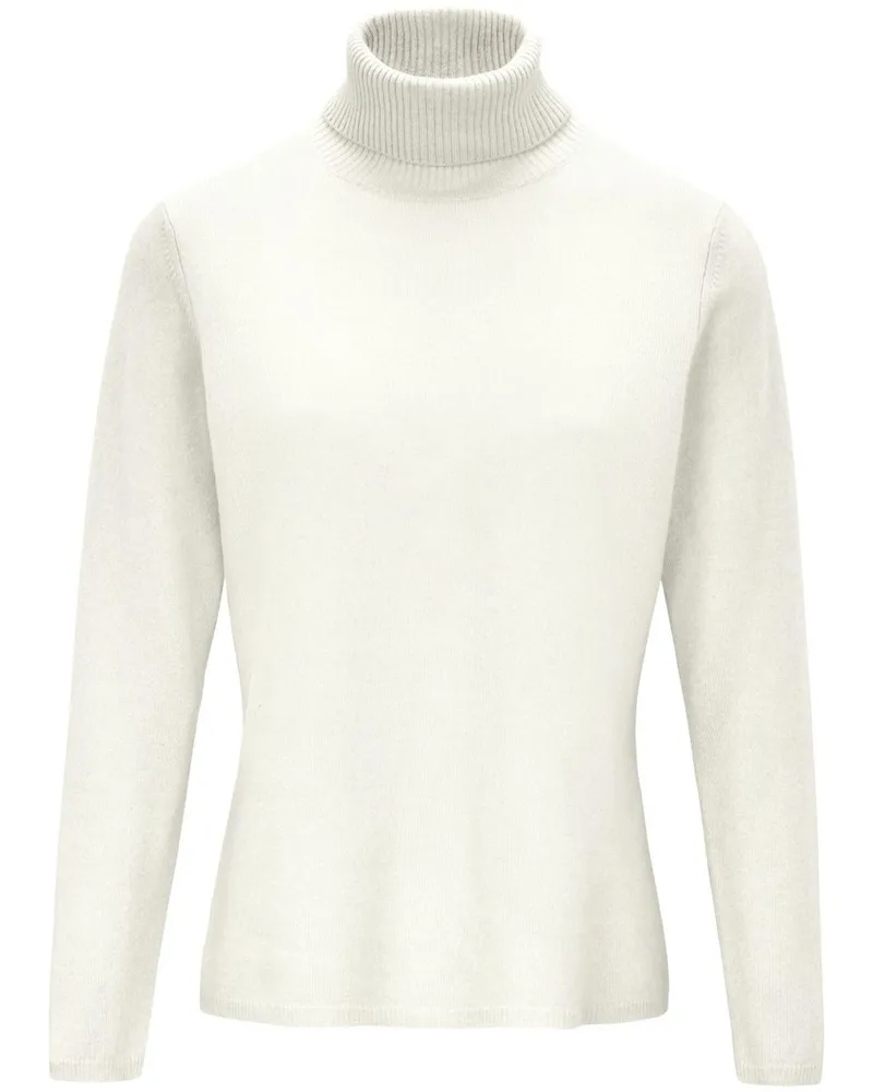 Include Rollkragen-Pullover aus Schurwolle und Kaschmir  weiss Weiss