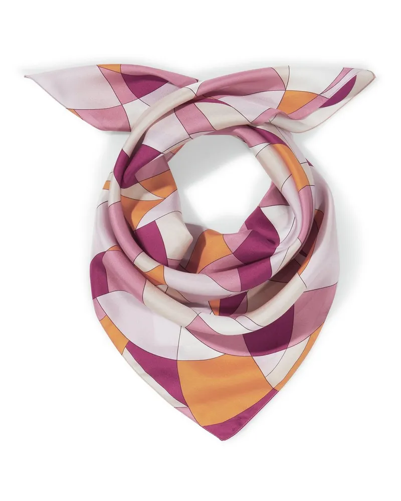 Peter Hahn Tuch grafischem Print  pink Pink