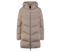 Daunen-Stepp-Kurzmantel  Black beige