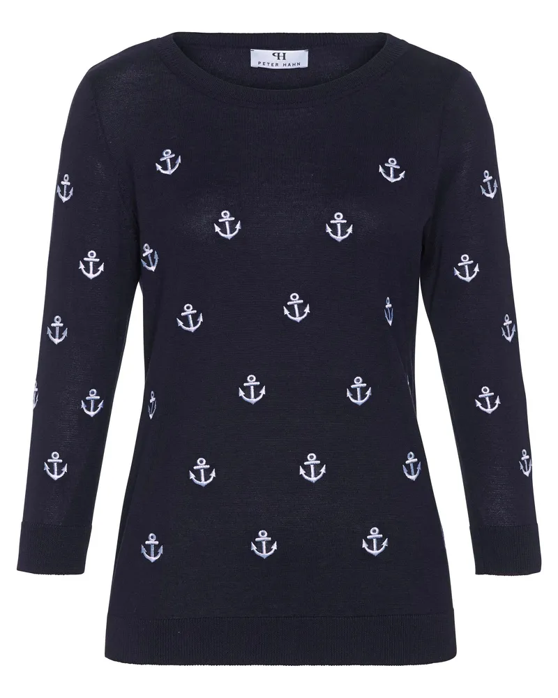 Peter Hahn Pullover aus 100% Baumwolle PIMA COTTON  blau Blau