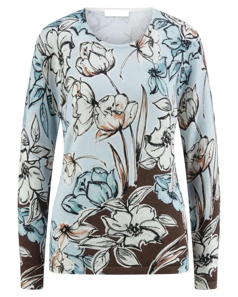 St. Emile Rundhals-Pullover  blau Blau