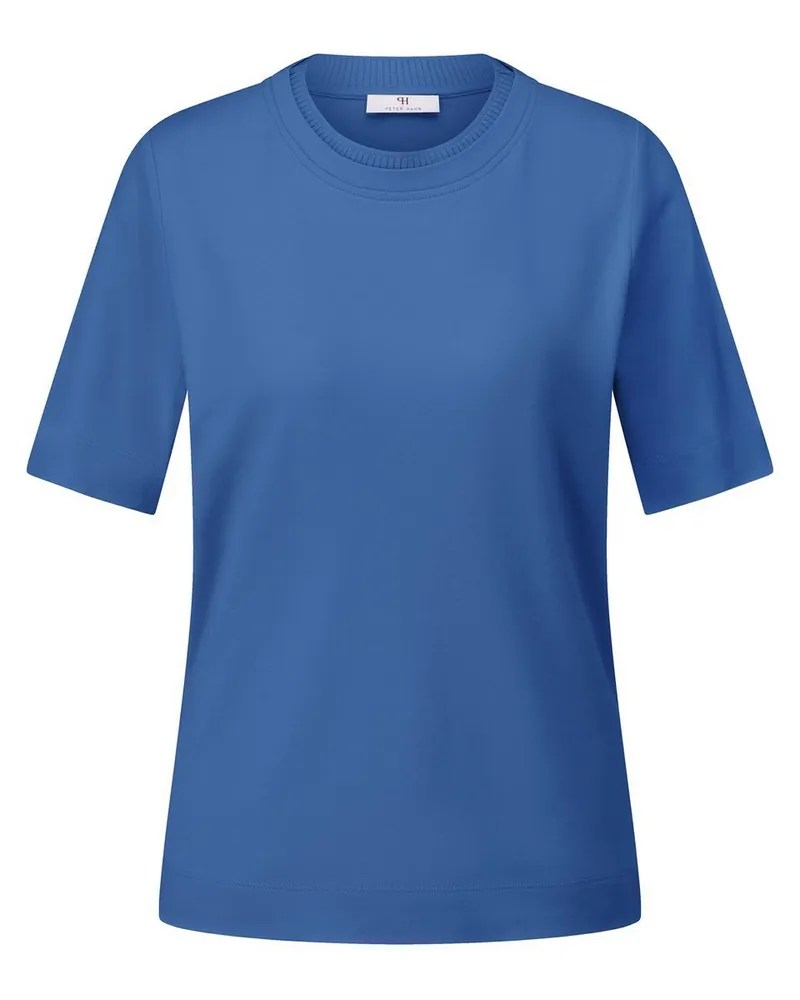 Peter Hahn Rundhals-Shirt  blau Blau