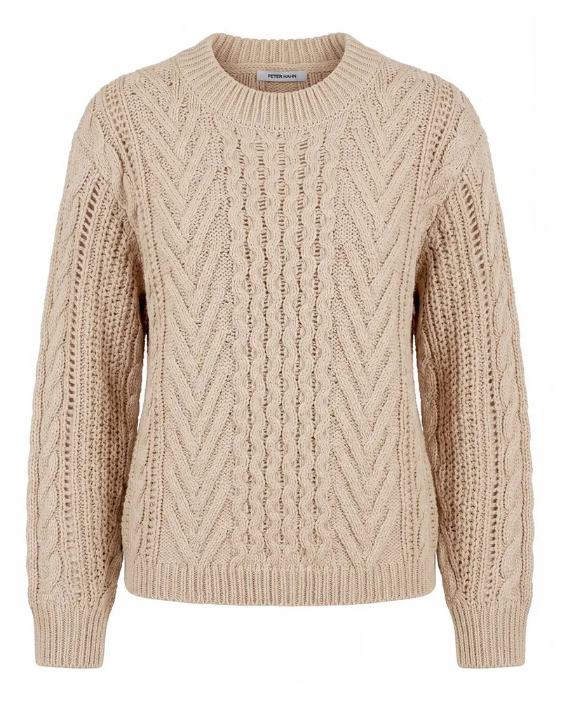 Peter Hahn Rundhals-Pullover  beige Beige