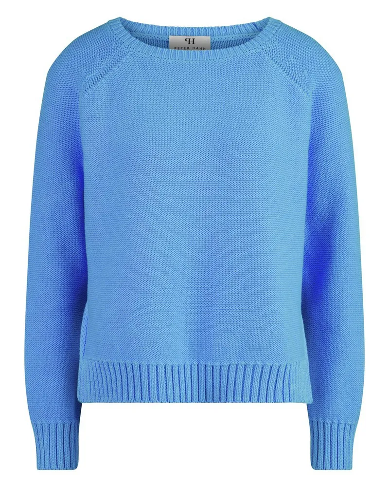 Peter Hahn Rundhals-Pullover  blau Blau