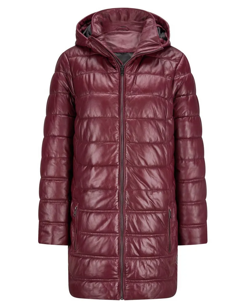 Anna Aura Leder-Steppmantel  rot Rot