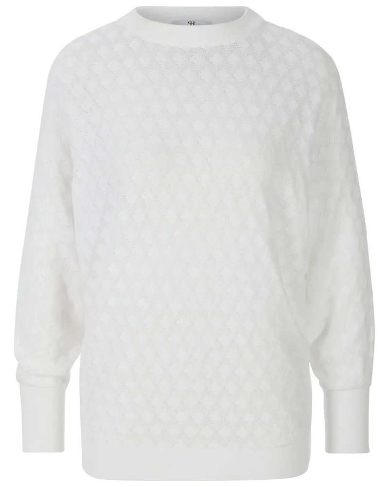 Peter Hahn Rundhals-Pullover  weiss Weiss