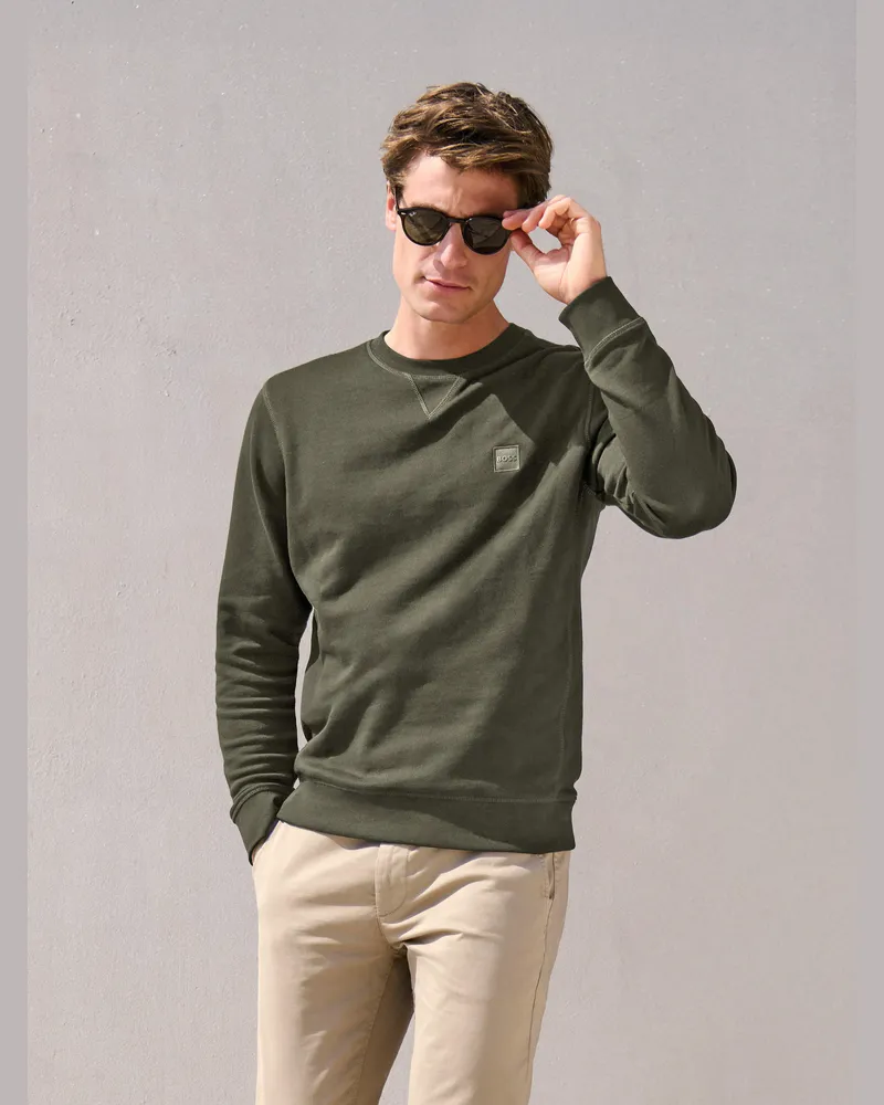 HUGO BOSS Sweatshirt  grün Grün