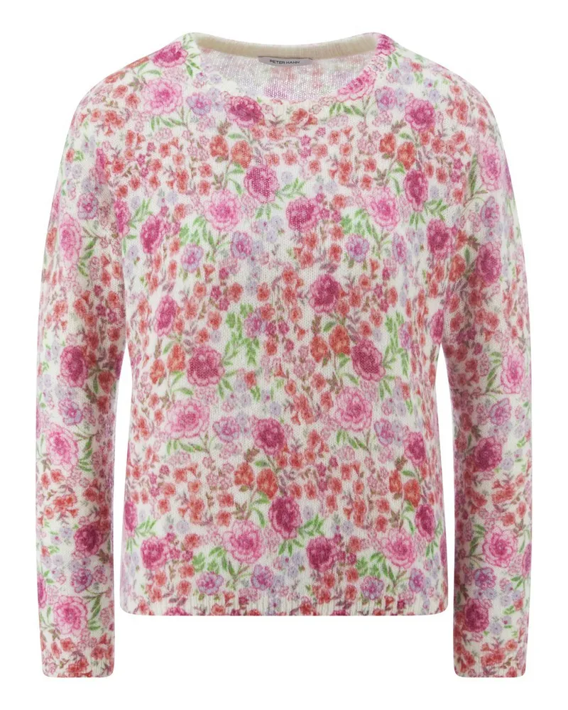 Peter Hahn Rundhals-Pullover  weiss Weiss
