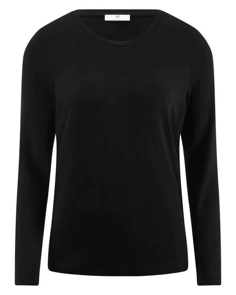 Peter Hahn Rundhals-Shirt  schwarz Schwarz