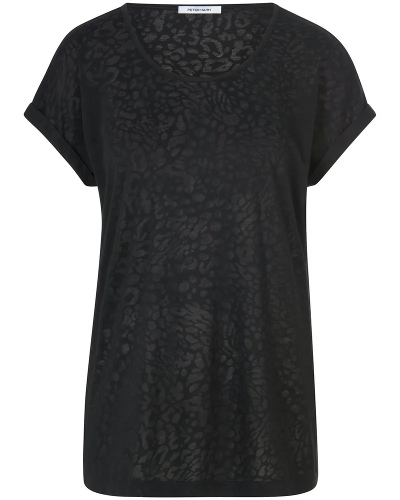 Peter Hahn Rundhals-Shirt  schwarz Schwarz