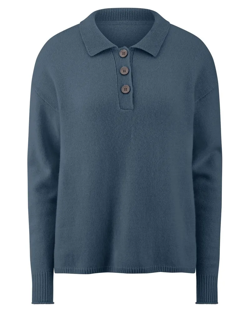 Include Polo-Pullover  blau Blau