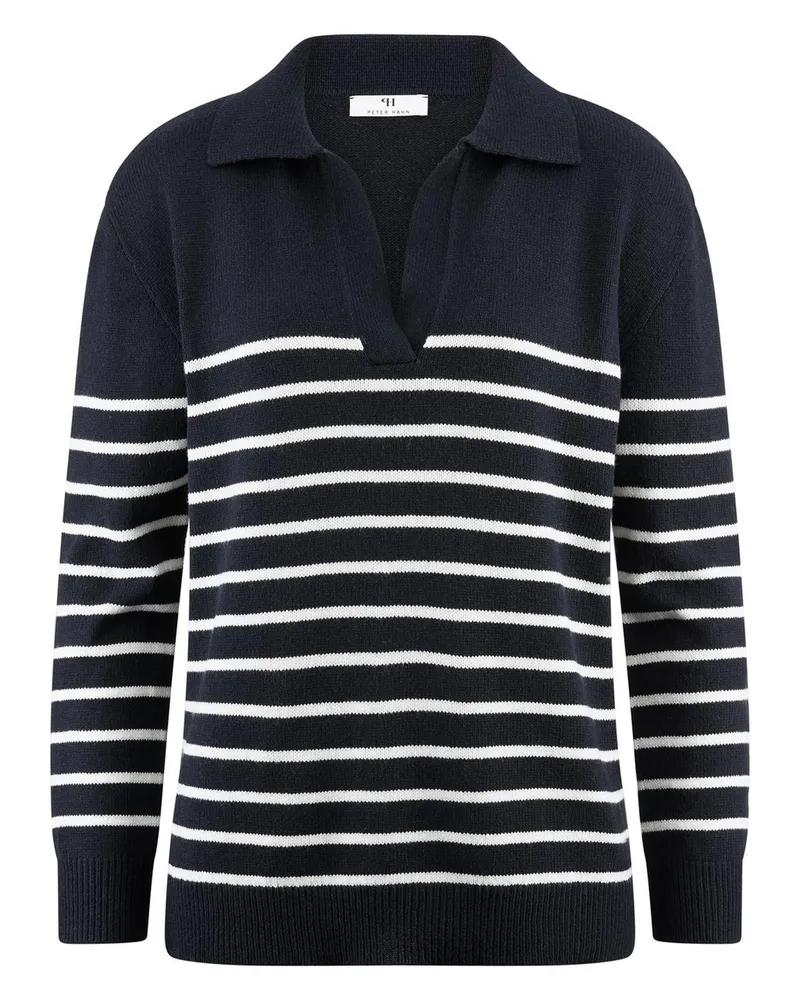 Peter Hahn Polo-Pullover  blau Blau