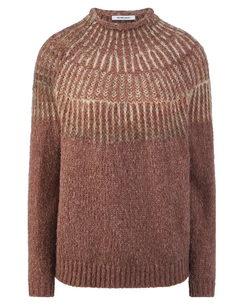 Peter Hahn Pullover Stehkragen  braun Braun