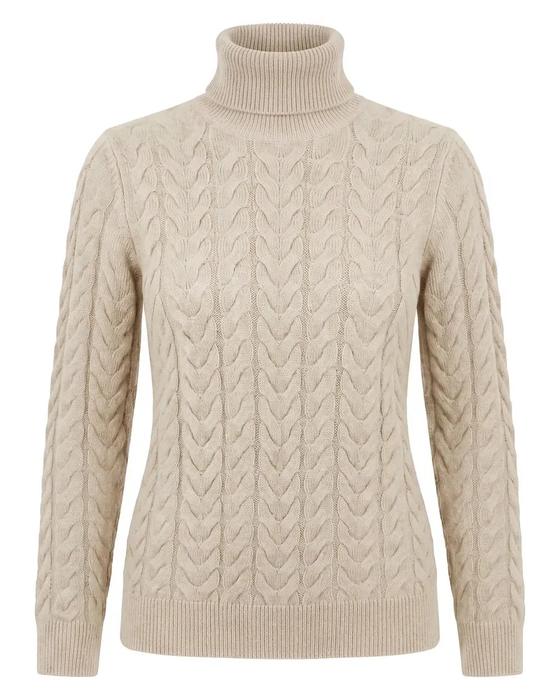 Peter Hahn Rollkragen-Pullover  beige Beige