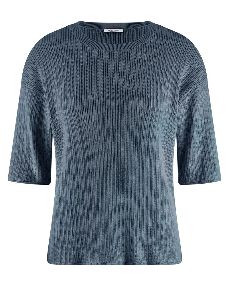 Peter Hahn Rundhals-Pullover aus 100% SUPIMA-Baumwolle  blau Blau