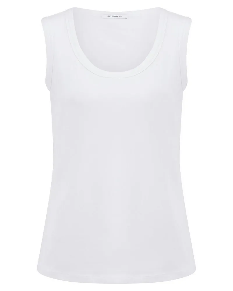 Peter Hahn Rundhals-Top  weiss Weiss