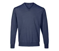 V-Pullover  blau