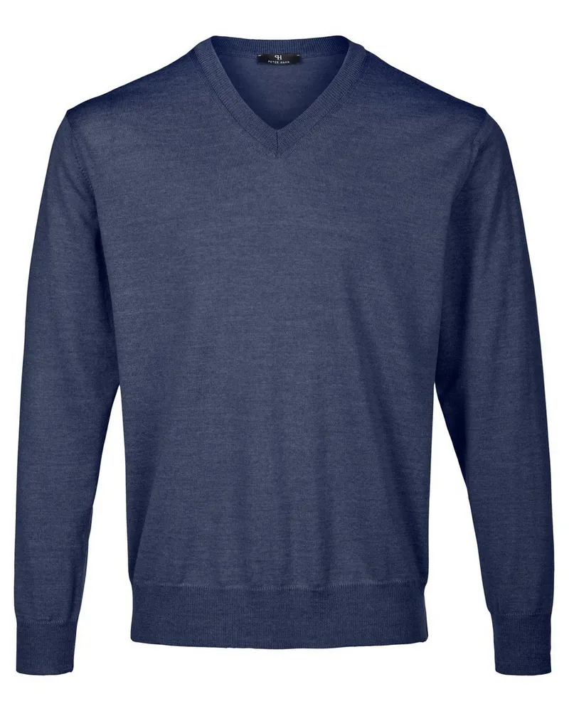 Peter Hahn V-Pullover  blau Blau