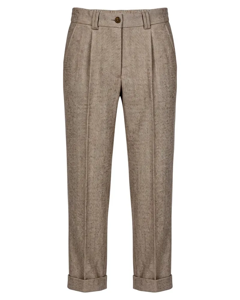 Peter Hahn Knöchellange Modern Fit-Hose  beige Beige