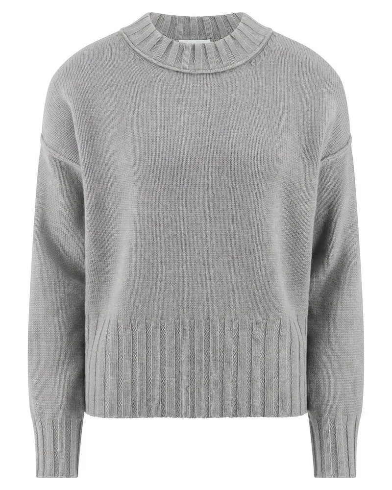 Peter Hahn Rundhals-Pullover aus Schurwolle und Kaschmir  grau Grau