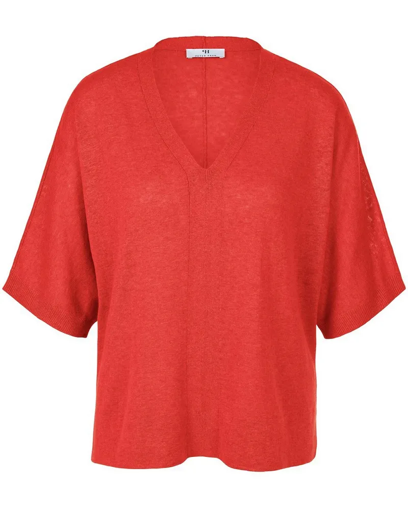 Peter Hahn V-Pullover im Oversized-Style  rot Rot